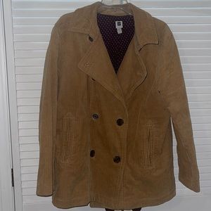 Old navy size xxl tan corduroy pea coat.
